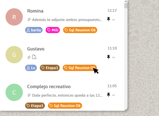 Etiquetas para clasificar y segmentar contactos en Pip